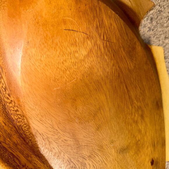 Large Hand Carved Fish Wood Handmade Serving Tray/Center piece MCM - Picture 3 of 10